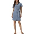 thumbnail image 1 of Frye Women's Belted Denim Mini Dress, 1 of 9