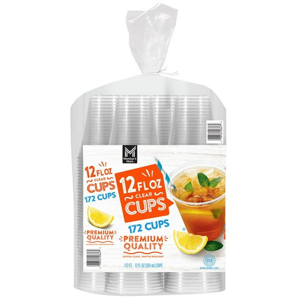 Member's Mark Clear Plastic Cups 12 oz., 172 ct.