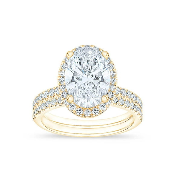 Lab Created Diamond Oval Cut Bridal Set, 3.60 C.T.W.T.