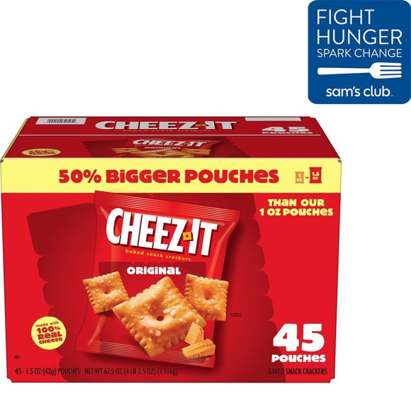 Cheez-It Original Baked Snack Crackers 1.5 oz., 45 pk.
