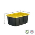 thumbnail image 4 of Member's Mark 27 Gallon Heavy-Duty Black and Yellow Storage Tote, 20.6" D x 30.6" W x 14.3" H, 1 pack or 4 pack, 4 of 11
