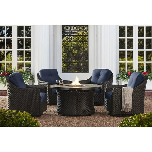 Member's Mark Heritage Fire Pit Chat Set with Sunbrella Fabric, 5pc