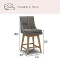 thumbnail image 4 of Member's Mark Amelia Fabric Swivel Counter Stool, 4 of 12